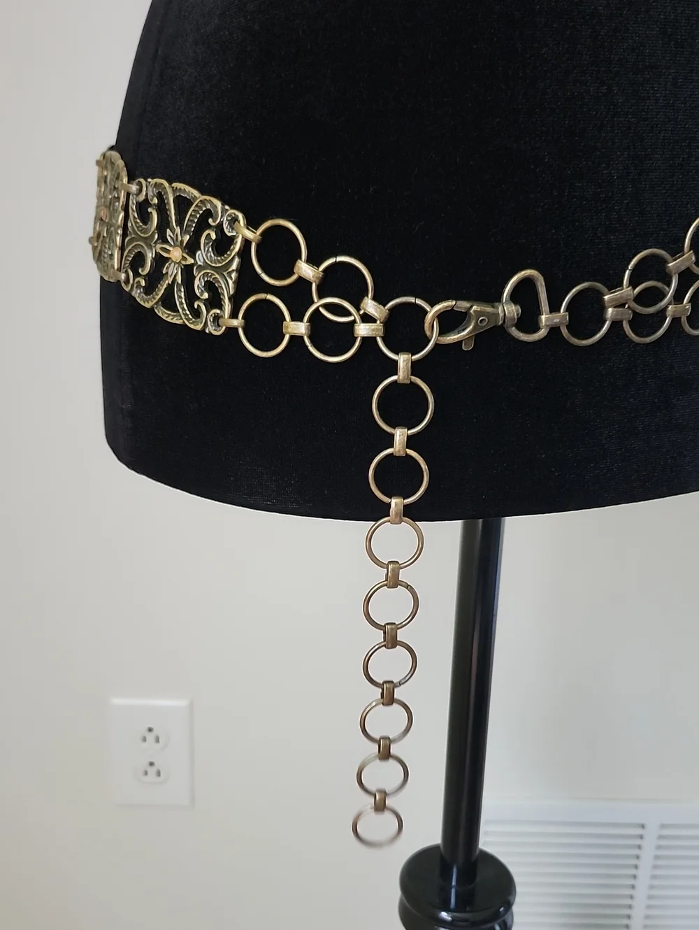 Vintage 90s Y2K Metal Embellished Belt Adjustable Boho